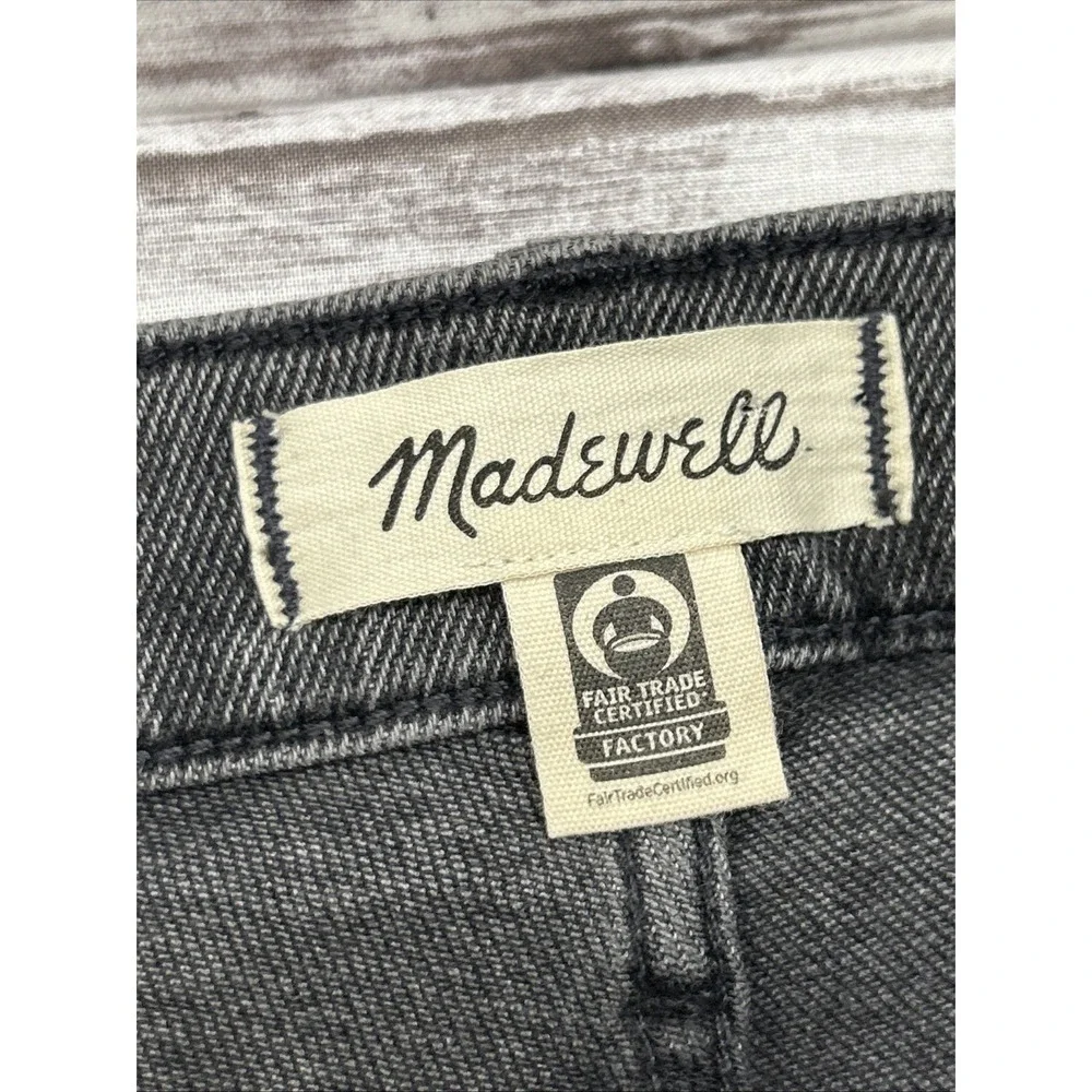 Madewell Women's Kick Out Full Length Flare Mid Rise Gray Wash Jeans Size 26